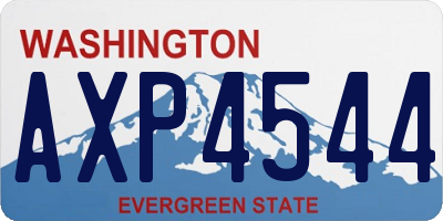 WA license plate AXP4544