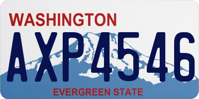 WA license plate AXP4546