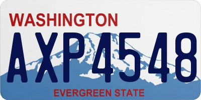 WA license plate AXP4548
