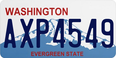 WA license plate AXP4549