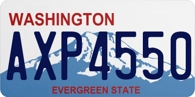 WA license plate AXP4550