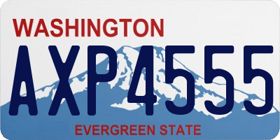 WA license plate AXP4555