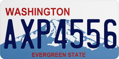WA license plate AXP4556
