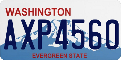 WA license plate AXP4560