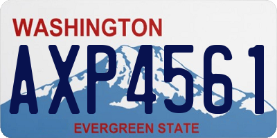 WA license plate AXP4561