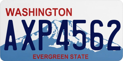 WA license plate AXP4562