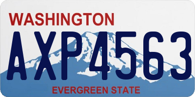 WA license plate AXP4563