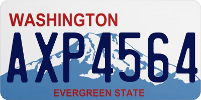 WA license plate AXP4564
