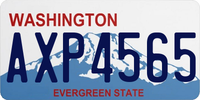 WA license plate AXP4565