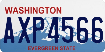WA license plate AXP4566