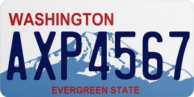 WA license plate AXP4567