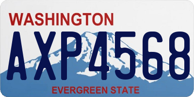 WA license plate AXP4568