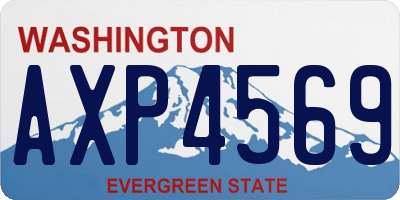 WA license plate AXP4569