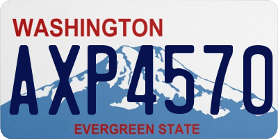 WA license plate AXP4570