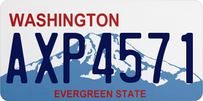 WA license plate AXP4571