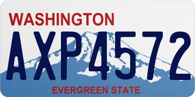 WA license plate AXP4572