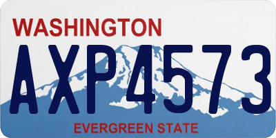 WA license plate AXP4573