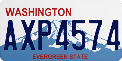 WA license plate AXP4574