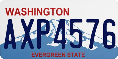 WA license plate AXP4576