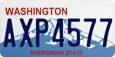 WA license plate AXP4577