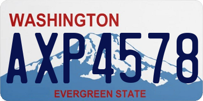 WA license plate AXP4578