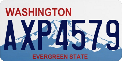 WA license plate AXP4579