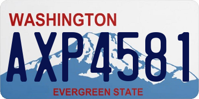 WA license plate AXP4581