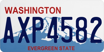 WA license plate AXP4582