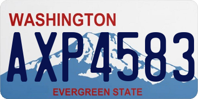 WA license plate AXP4583