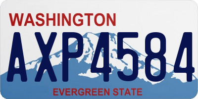 WA license plate AXP4584