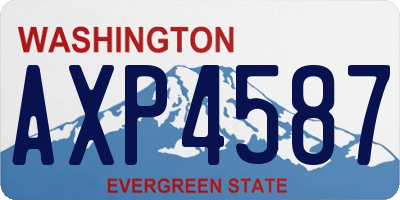 WA license plate AXP4587