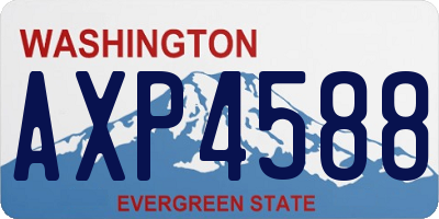 WA license plate AXP4588