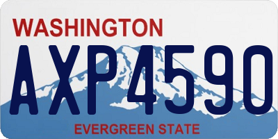 WA license plate AXP4590