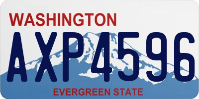WA license plate AXP4596