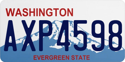 WA license plate AXP4598