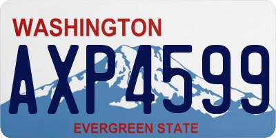 WA license plate AXP4599