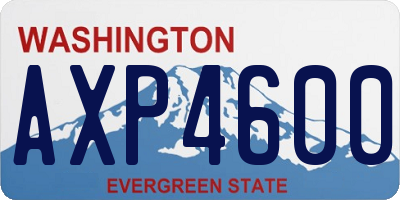 WA license plate AXP4600