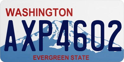 WA license plate AXP4602