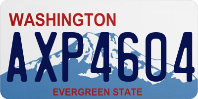 WA license plate AXP4604