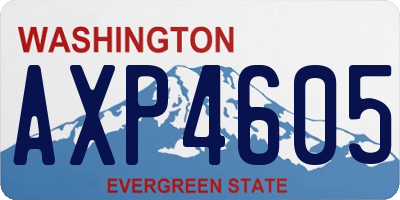 WA license plate AXP4605