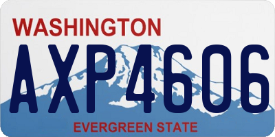 WA license plate AXP4606