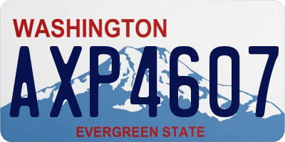 WA license plate AXP4607