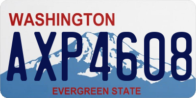 WA license plate AXP4608