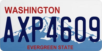 WA license plate AXP4609