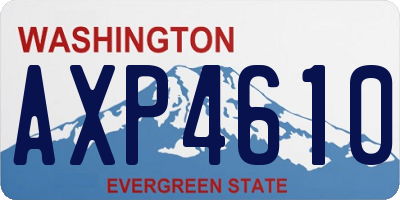WA license plate AXP4610