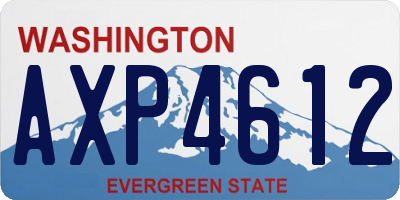 WA license plate AXP4612