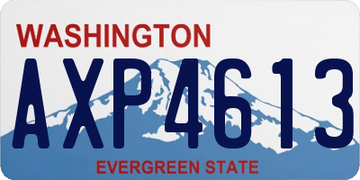 WA license plate AXP4613