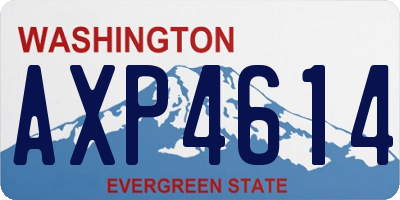 WA license plate AXP4614