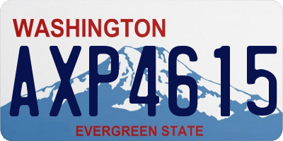 WA license plate AXP4615