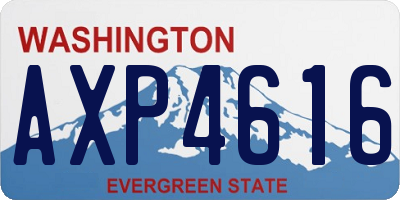 WA license plate AXP4616